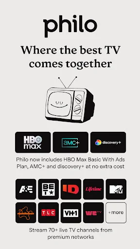Philo: Shows, Movies, Live TV. screenshot 1